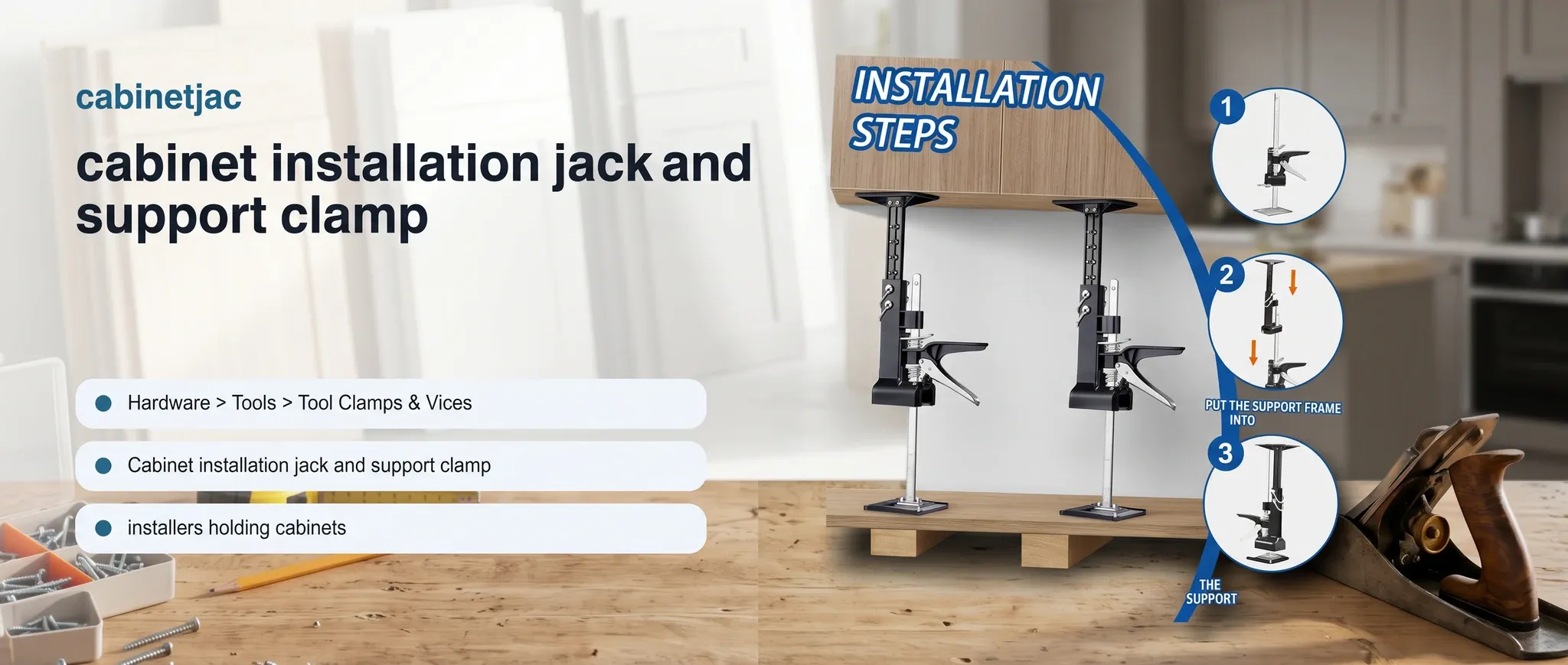 Cabinet Lifting Jack, 2 Pack