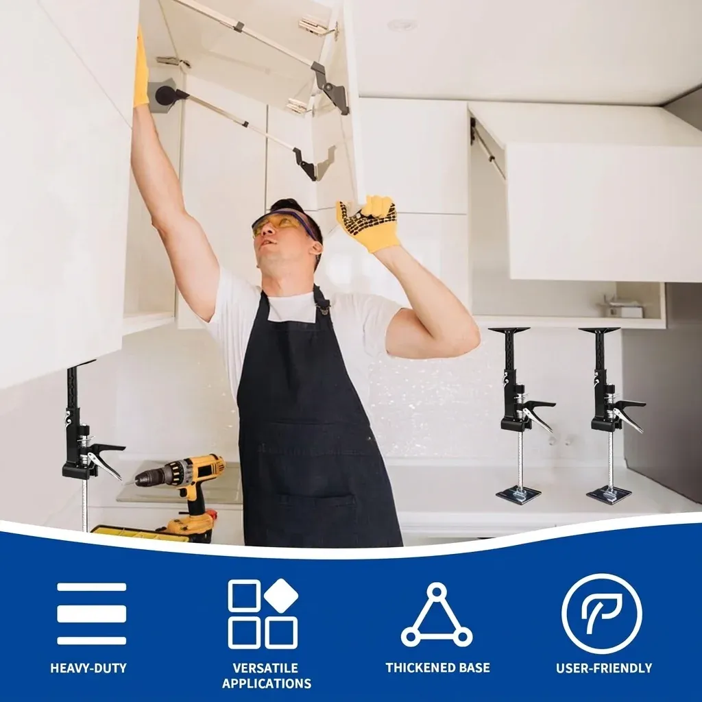 Raising a Cabinet with a Lifting Jack